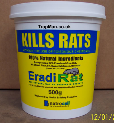 rat killer EradiRat, KILLS RATS, not a rat poison a rat KILLER